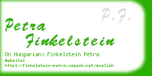 petra finkelstein business card